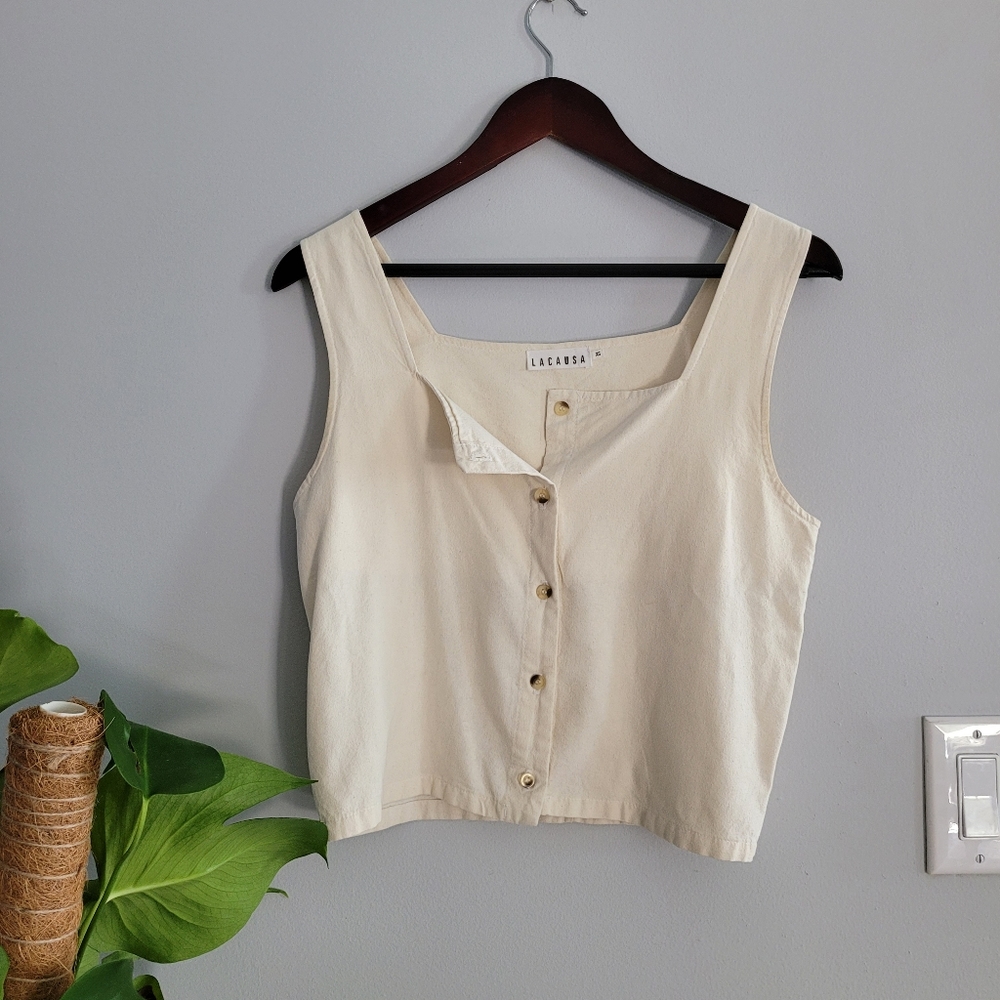 LACAUSA Silk Tank